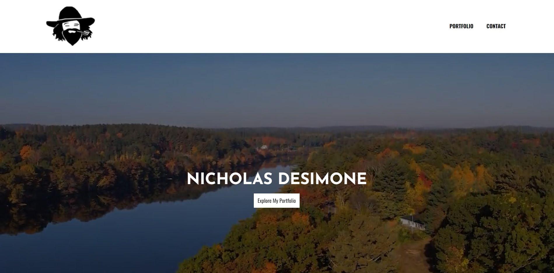 preview image of nicolas desimone website